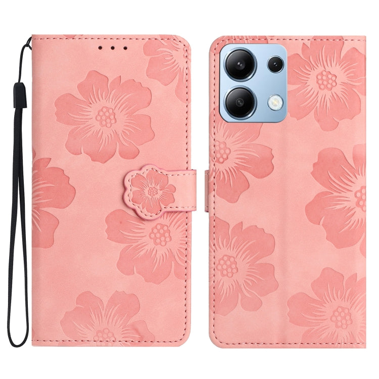Flower Embossing Pattern Leather Phone Case