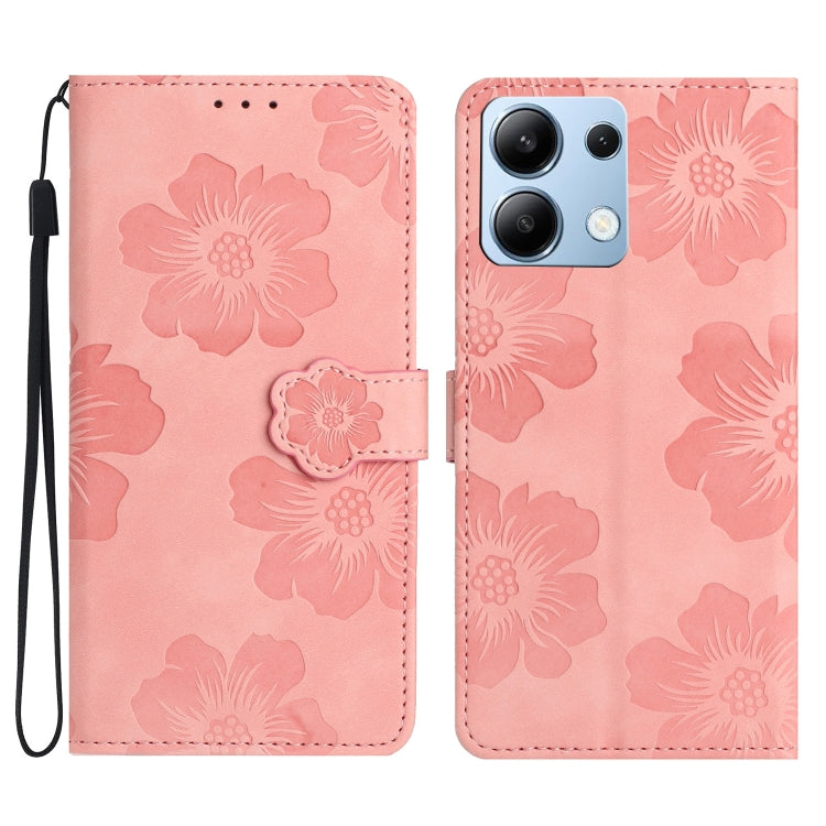 Flower Embossing Pattern Leather Phone Case