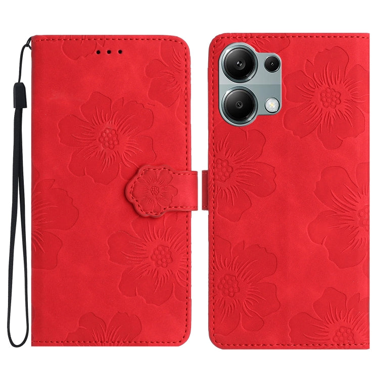 Flower Embossing Pattern Leather Phone Case