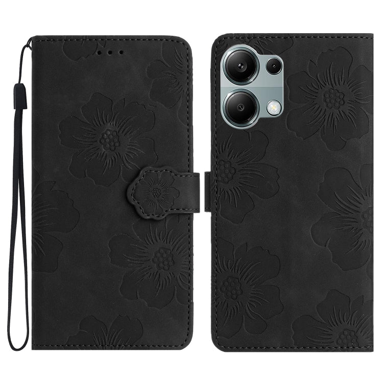 Flower Embossing Pattern Leather Phone Case