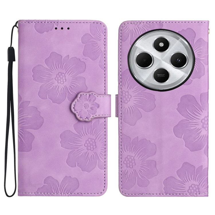 Flower Embossing Pattern Leather Phone Case