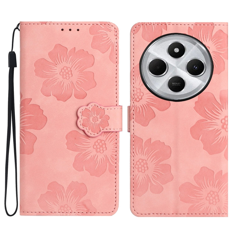 Flower Embossing Pattern Leather Phone Case