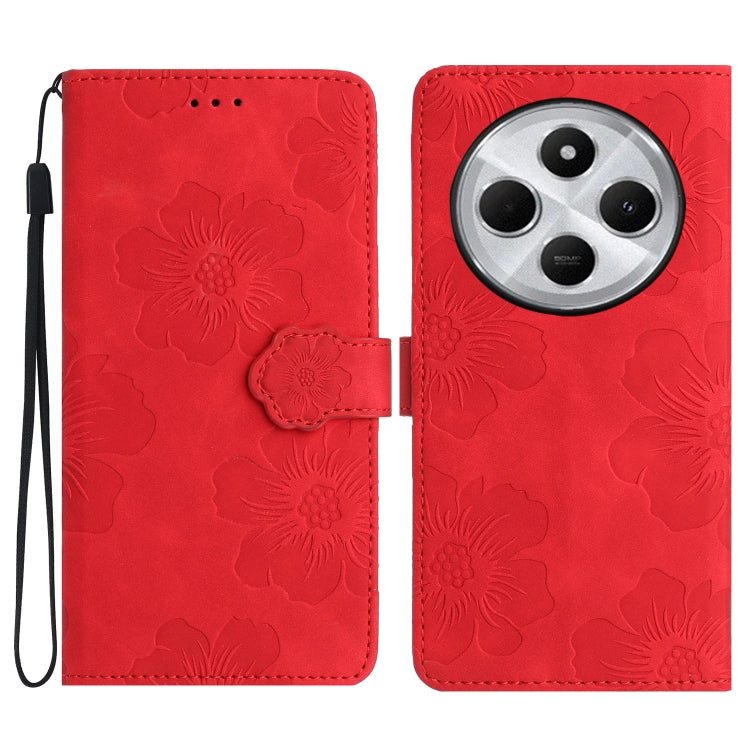 Flower Embossing Pattern Leather Phone Case
