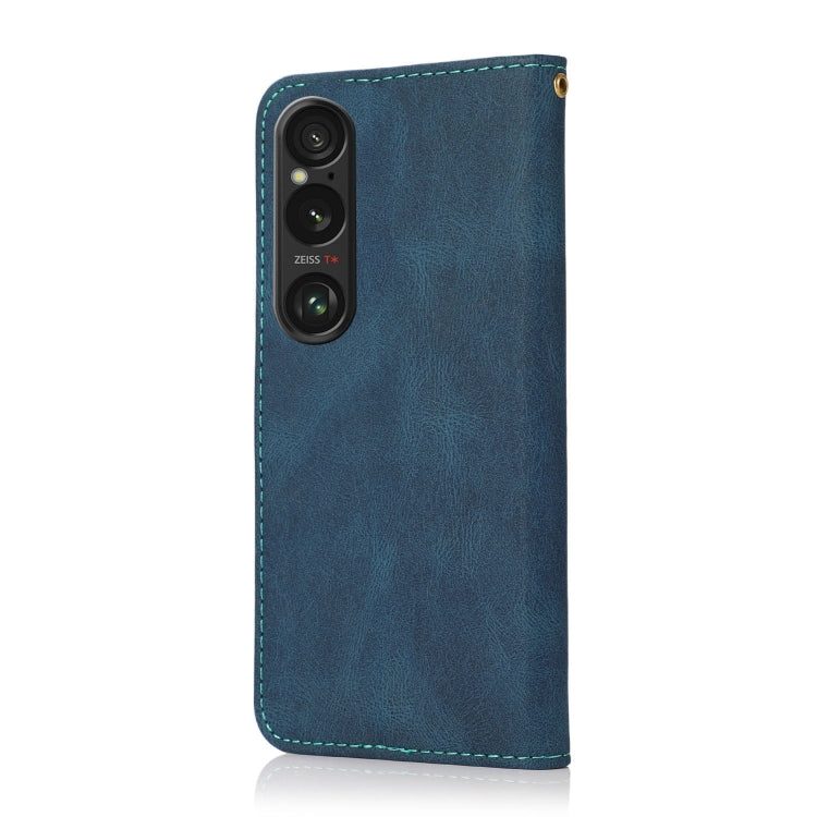 Dual-color Stitching Leather Phone Case