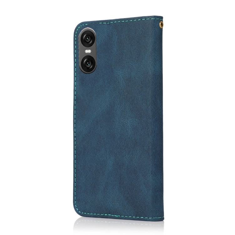Dual-color Stitching Leather Phone Case
