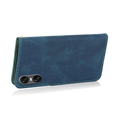 Dual-color Stitching Leather Phone Case