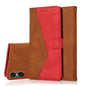 Dual-color Stitching Leather Phone Case