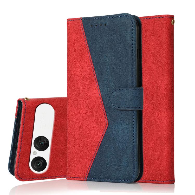Dual-color Stitching Leather Phone Case, For Sony Xperia 10 VII, For Sony Xperia 10 VI, For Sony Xperia 1 VI