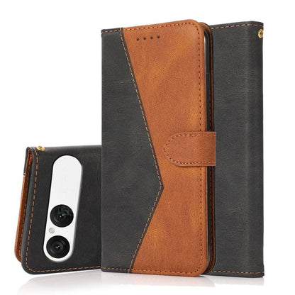 Dual-color Stitching Leather Phone Case, For Sony Xperia 10 VII, For Sony Xperia 10 VI, For Sony Xperia 1 VI