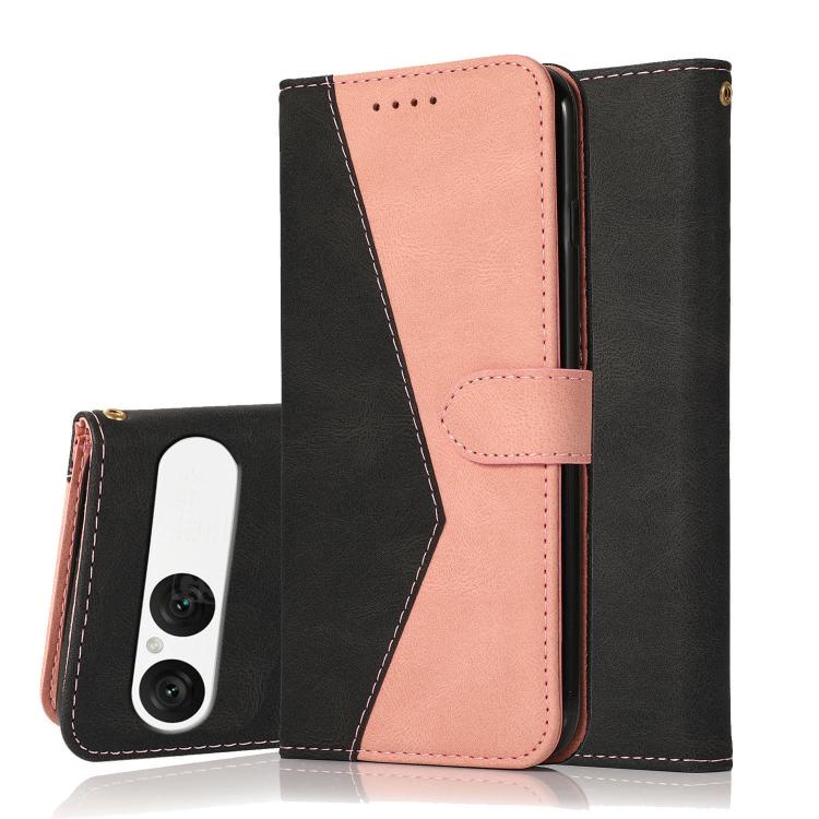 Dual-color Stitching Leather Phone Case, For Sony Xperia 10 VII, For Sony Xperia 10 VI, For Sony Xperia 1 VI