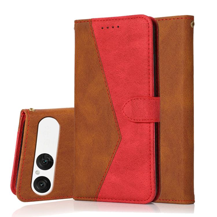 Dual-color Stitching Leather Phone Case, For Sony Xperia 10 VII, For Sony Xperia 10 VI, For Sony Xperia 1 VI