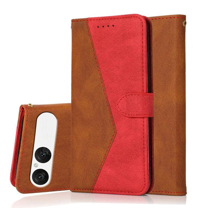 Dual-color Stitching Leather Phone Case, For Sony Xperia 10 VII, For Sony Xperia 10 VI, For Sony Xperia 1 VI