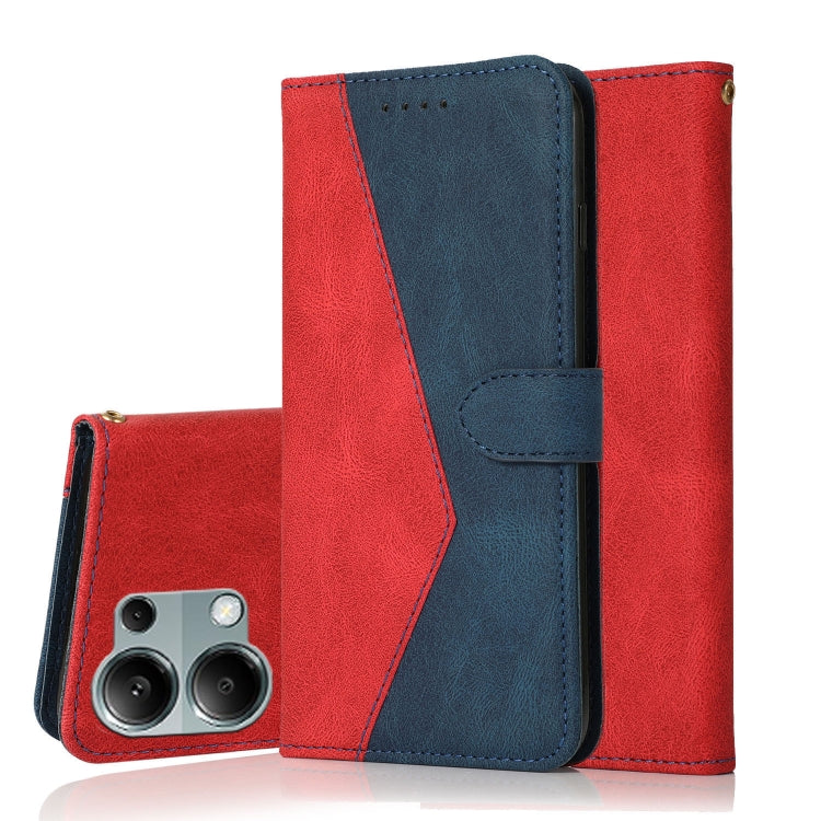 Dual-color Stitching Leather Phone Case