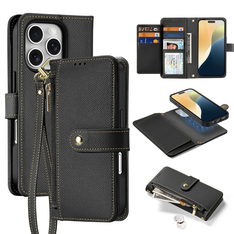 DUX DUCIS Lawa Series 2 in 1 Wallet Zipper Detachable MagSafe Phone Case with Lanyard, For iPhone Air, For iPhone 16 Pro Max, For iPhone 16 Pro, For iPhone 16
