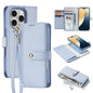 DUX DUCIS Lawa Series 2 in 1 Wallet Zipper Detachable MagSafe Phone Case with Lanyard, For iPhone Air, For iPhone 16 Pro Max, For iPhone 16 Pro, For iPhone 16