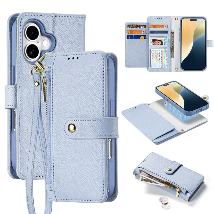 DUX DUCIS Lawa Series 2 in 1 Wallet Zipper Detachable MagSafe Phone Case with Lanyard, For iPhone Air, For iPhone 16 Pro Max, For iPhone 16 Pro, For iPhone 16