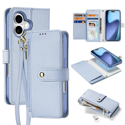 DUX DUCIS Lawa Series 2 in 1 Wallet Zipper Detachable MagSafe Phone Case with Lanyard, For iPhone 18 Pro, For iPhone 18 Pro Max, For iPhone 17e / 16e, For iPhone 17 Pro Max, For iPhone 17 Pro, For iPhone 17