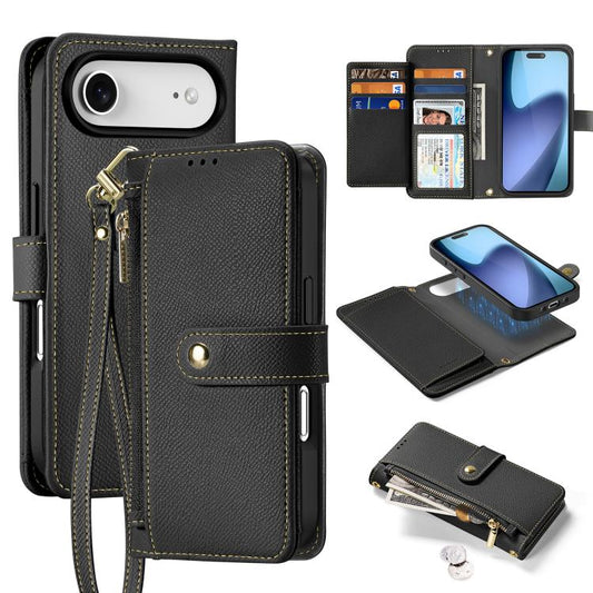 DUX DUCIS Lawa Series 2 in 1 Wallet Zipper Detachable MagSafe Phone Case with Lanyard, For iPhone Air, For iPhone 16 Pro Max, For iPhone 16 Pro, For iPhone 16