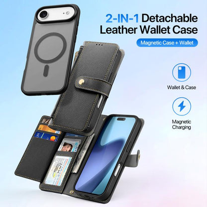 DUX DUCIS Lawa Series 2 in 1 Wallet Zipper Detachable MagSafe Phone Case with Lanyard, For iPhone Air, For iPhone 16 Pro Max, For iPhone 16 Pro, For iPhone 16