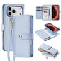 DUX DUCIS Lawa Series 2 in 1 Wallet Zipper Detachable MagSafe Phone Case with Lanyard, For iPhone 18 Pro, For iPhone 18 Pro Max, For iPhone 17e / 16e, For iPhone 17 Pro Max, For iPhone 17 Pro, For iPhone 17