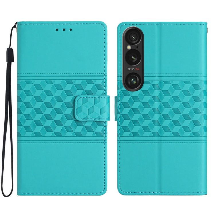 Diamond Embossed Skin Feel Leather Phone Case, For Sony Xperia 10 VII, For Sony Xperia 10 VI, For Sony Xperia 1 VI
