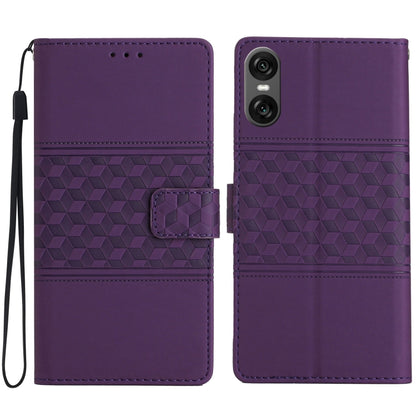 Diamond Embossed Skin Feel Leather Phone Case, For Sony Xperia 10 VII, For Sony Xperia 10 VI, For Sony Xperia 1 VI