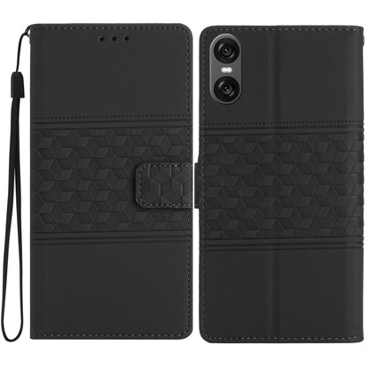 Diamond Embossed Skin Feel Leather Phone Case, For Sony Xperia 10 VII, For Sony Xperia 10 VI, For Sony Xperia 1 VI