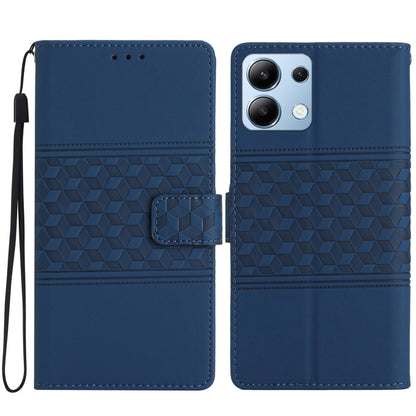 Diamond Embossed Skin Feel Leather Phone Case, For Redmi Note 14 Pro 4G, For Redmi Note 14 4G 163.25mm, For Redmi 14C 4G, For Redmi Note 13 Pro 4G