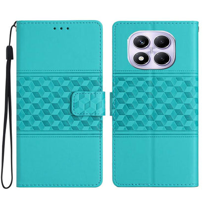 Diamond Embossed Skin Feel Leather Phone Case, For Redmi Note 14 Pro 4G, For Redmi Note 14 4G 163.25mm, For Redmi 14C 4G, For Redmi Note 13 Pro 4G
