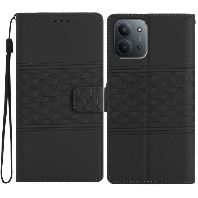 Diamond Embossed Skin Feel Leather Phone Case