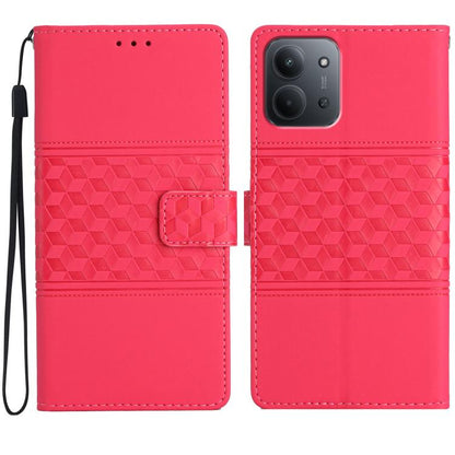 Diamond Embossed Skin Feel Leather Phone Case