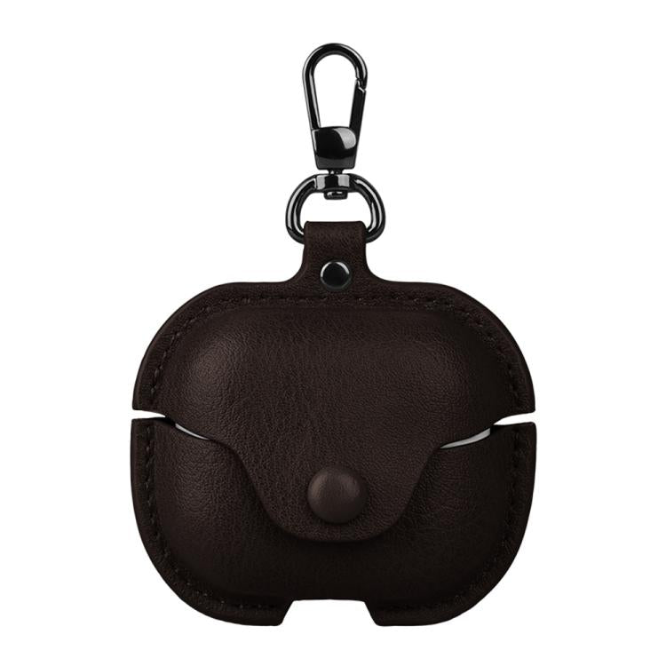 Business Leather Bluetooth Earphone Protective Case with Hook, For Samsung Galaxy Buds3 FE, For Samsung Galaxy Buds 3