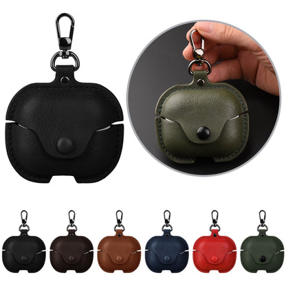 Business Leather Bluetooth Earphone Protective Case with Hook, For Samsung Galaxy Buds3 FE, For Samsung Galaxy Buds 3