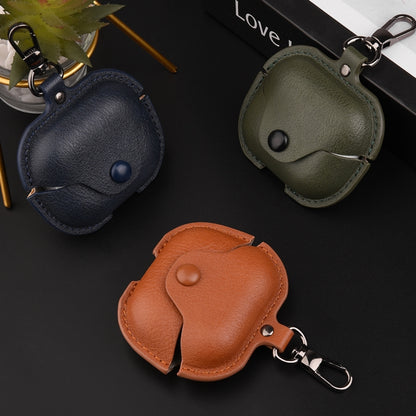 Business Leather Bluetooth Earphone Protective Case with Hook, For Samsung Galaxy Buds3 FE, For Samsung Galaxy Buds 3