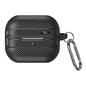 Carbon Fiber Texture Earphone Protective Case with Carabiner, For Samsung Galaxy Buds3 / 3 Pro