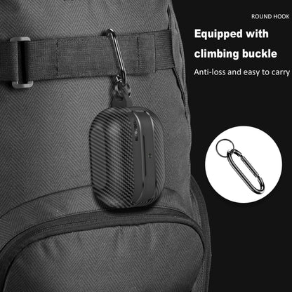Carbon Fiber Texture Earphone Protective Case with Carabiner, For Samsung Galaxy Buds3 / 3 Pro