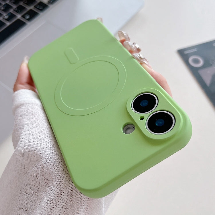 Solid Color Liquid Silicone MagSafe Magnetic Phone Case, For iPhone 16 Plus
