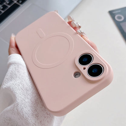 Solid Color Liquid Silicone MagSafe Magnetic Phone Case, For iPhone 16