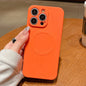 Solid Color Liquid Silicone MagSafe Magnetic Phone Case, For iPhone 15 Pro Max