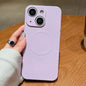 Solid Color Liquid Silicone MagSafe Magnetic Phone Case, For iPhone 15 Plus