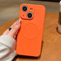 Solid Color Liquid Silicone MagSafe Magnetic Phone Case, For iPhone 15