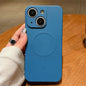 Solid Color Liquid Silicone MagSafe Magnetic Phone Case, For iPhone 15