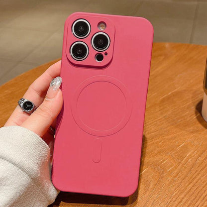 Solid Color Liquid Silicone MagSafe Magnetic Phone Case, For iPhone 14 Pro Max