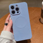 Solid Color Liquid Silicone MagSafe Magnetic Phone Case, For iPhone 13 Pro Max