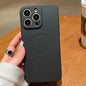 Solid Color Liquid Silicone MagSafe Magnetic Phone Case, For iPhone 12 Pro