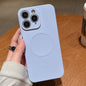 Solid Color Liquid Silicone MagSafe Magnetic Phone Case, For iPhone 11 Pro Max