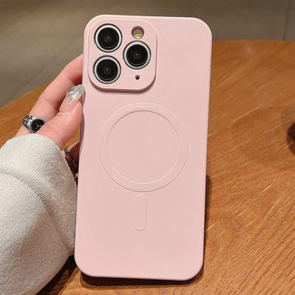 Solid Color Liquid Silicone MagSafe Magnetic Phone Case, For iPhone 11 Pro Max