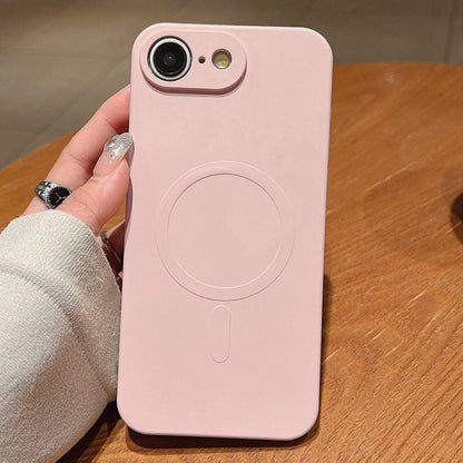 Solid Color Liquid Silicone MagSafe Magnetic Phone Case, For iPhone 17e / 16e