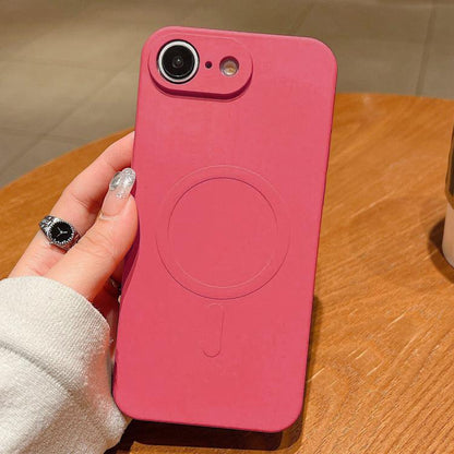 Solid Color Liquid Silicone MagSafe Magnetic Phone Case, For iPhone 17e / 16e