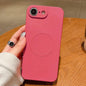 Solid Color Liquid Silicone MagSafe Magnetic Phone Case, For iPhone 17e / 16e